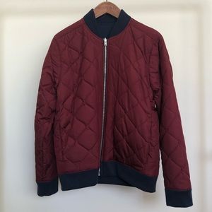 Quilted nylon bomber jacket
